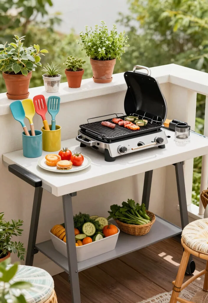 15 Asadores de Patio Que Caben en Espacios Pequenos - 10. Grilling Accessories for Small Spaces 1