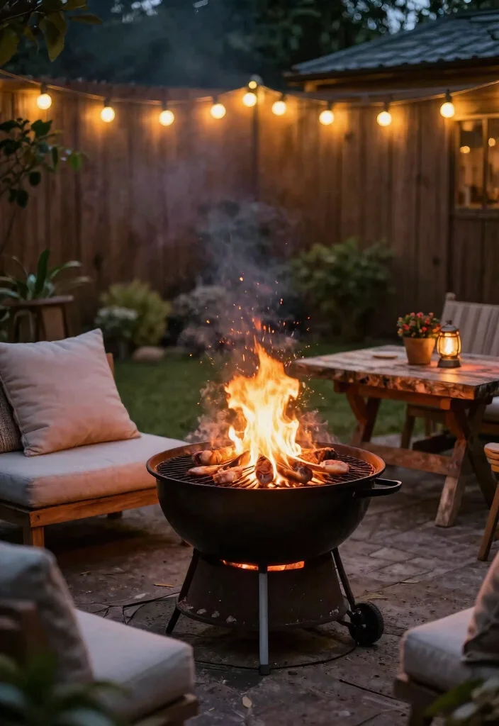 15 Asadores de Patio Que Caben en Espacios Pequenos - 12. Fire Pit Grills for a Cozy Atmosphere 1