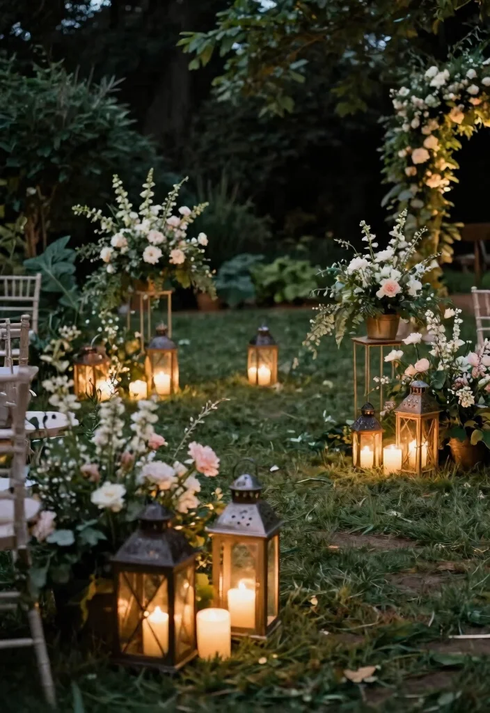 15 Farmhouse Wedding Decor Ideas That Look Expensive for Less - 12. Rustic Lanterns as Decor 1