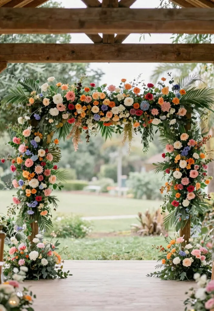 15 Farmhouse Wedding Decor Ideas That Look Expensive for Less - 8. Floral Backdrops 1