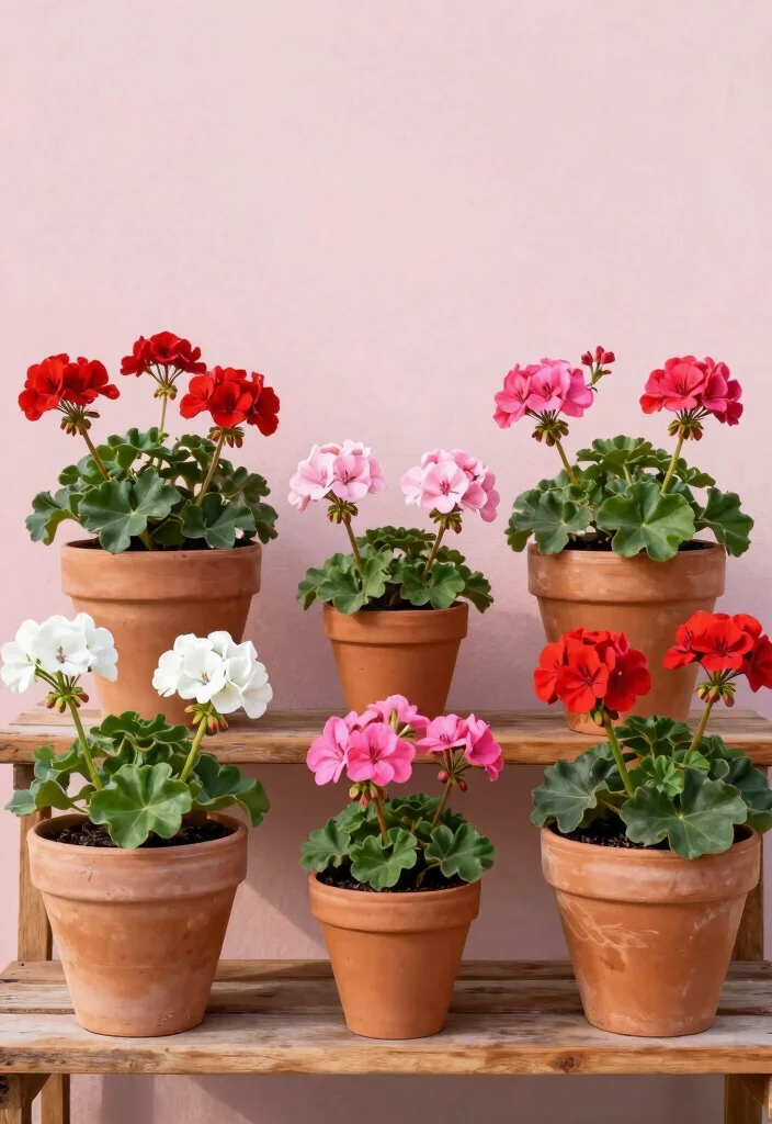 15 Geranium Planter Ideas That Bloom All Summer Long - 7. Simple Terracotta Pots 1