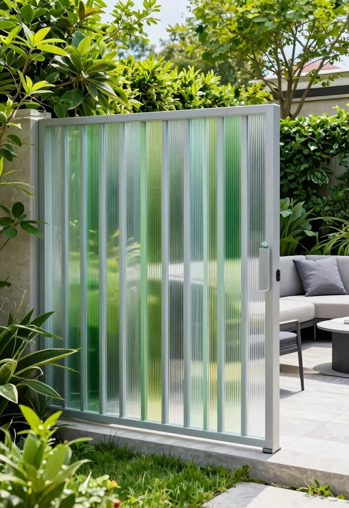 15 Modern Metal Fence Ideas That Provide Privacy Without Feeling Closed In - 11. Semi-Transparent Metal Fencing 1