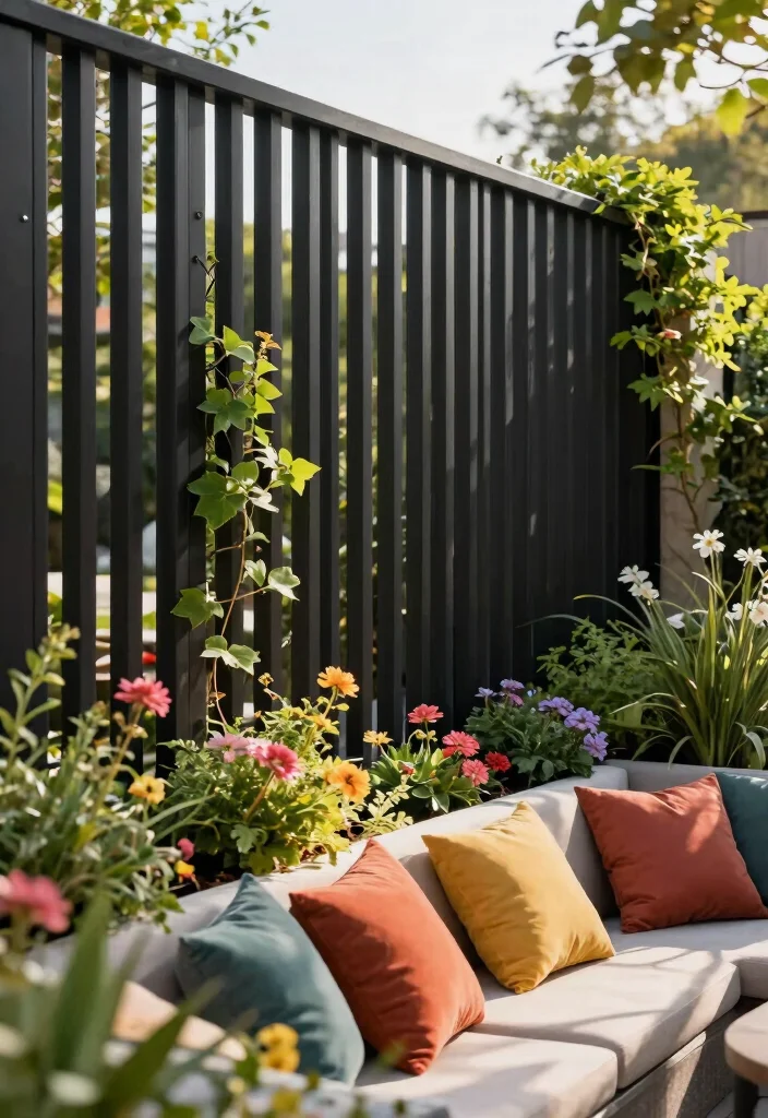 15 Modern Metal Fence Ideas That Provide Privacy Without Feeling Closed In - 3. Vertical Slat Fencing 1