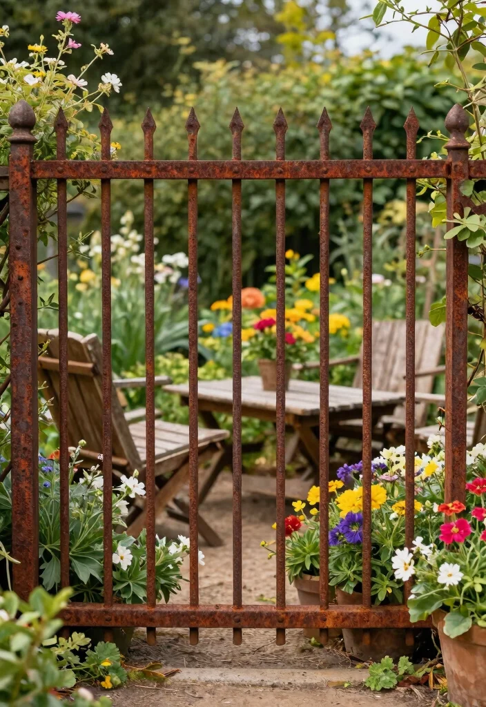 15 Modern Metal Fence Ideas That Provide Privacy Without Feeling Closed In - 5. Rusted Metal Fencing 1