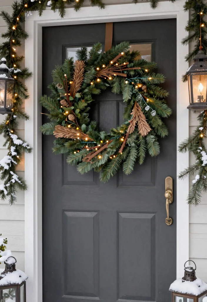 15 Outdoor Christmas Decoration Ideas That Survive Wind and Rain - 10. Creative Christmas Wreaths 1
