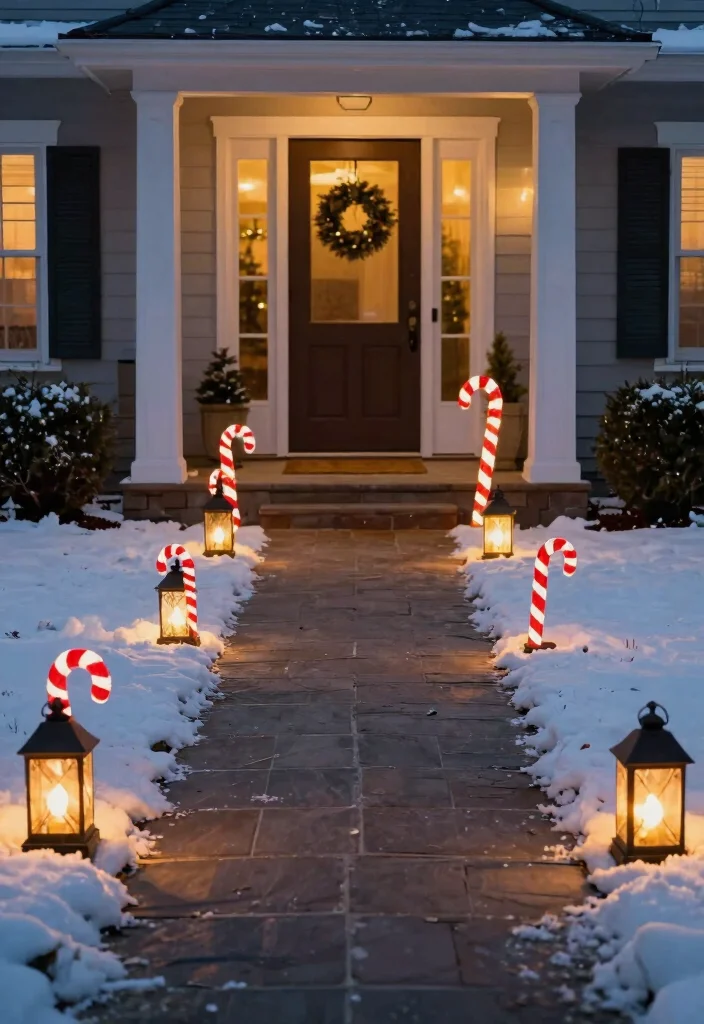 15 Outdoor Christmas Decoration Ideas That Survive Wind and Rain - 11. Light-Up Pathway Markers 1