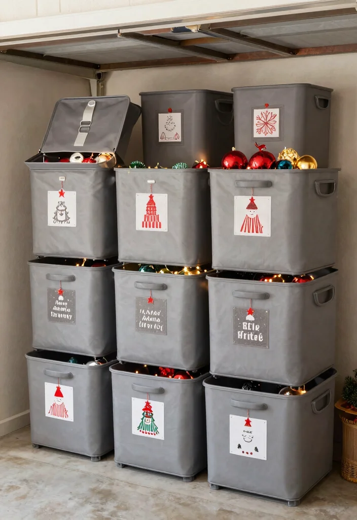 15 Outdoor Christmas Decoration Ideas That Survive Wind and Rain - 13. Durable Holiday Storage Solutions 1