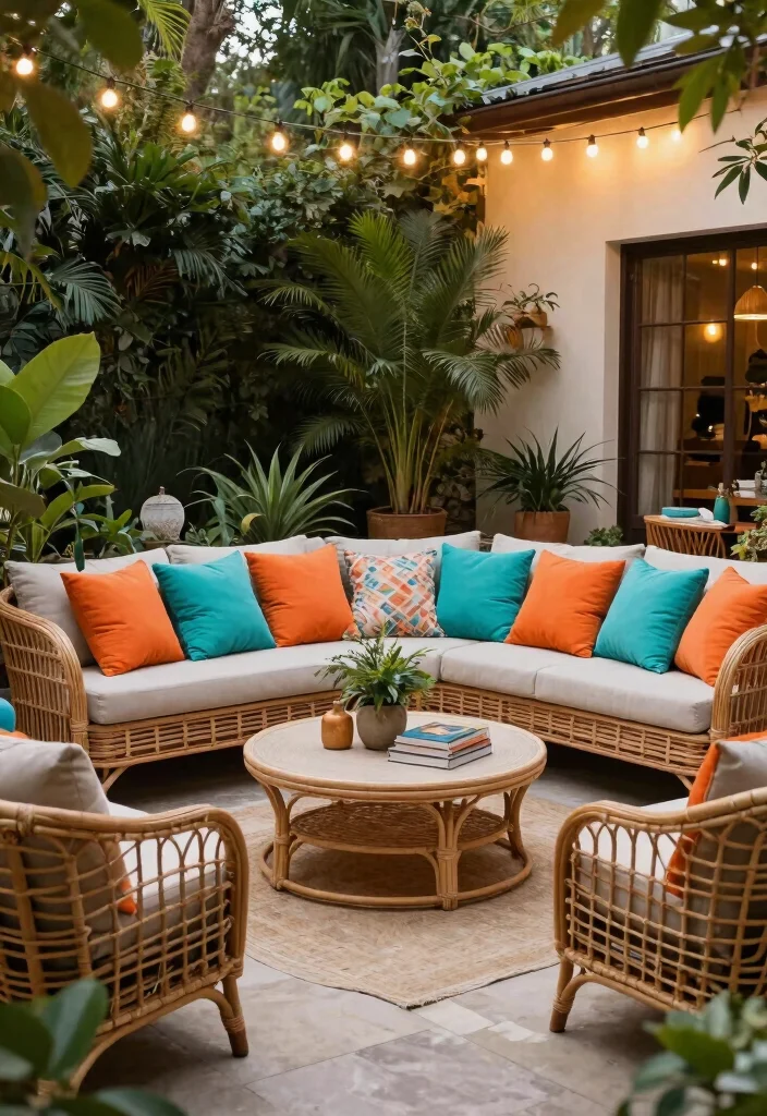 15 Outdoor Furniture Ideas That Hold Up in Any Weather - 4. Woven Rattan Furniture 1