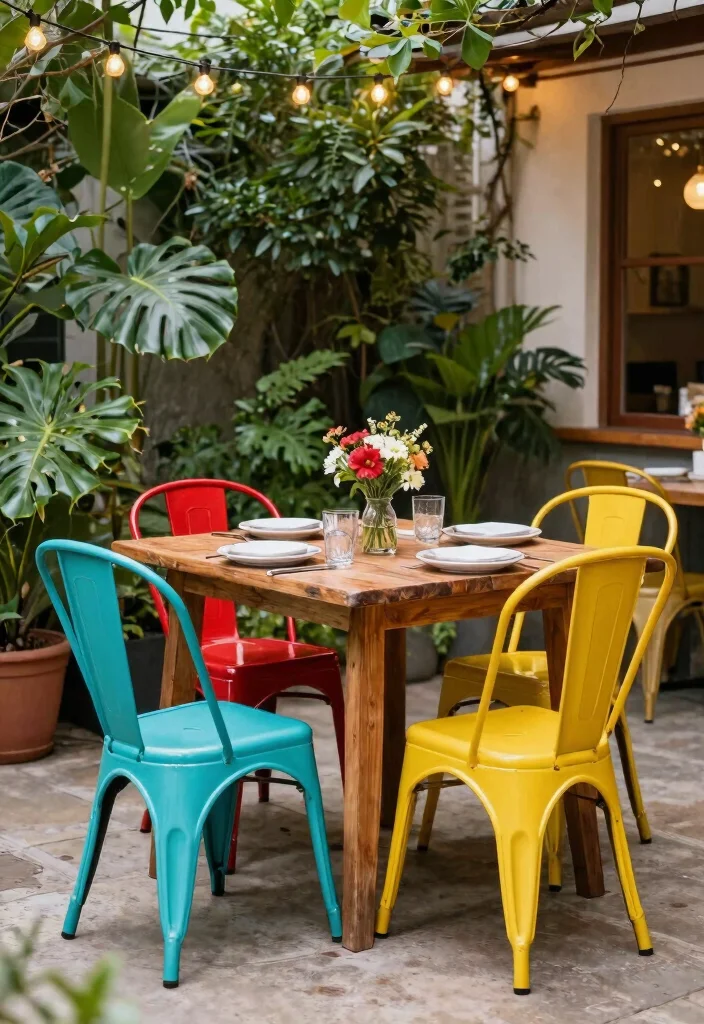 15 Outdoor Furniture Ideas That Hold Up in Any Weather - 8. Vintage Metal Chairs 1
