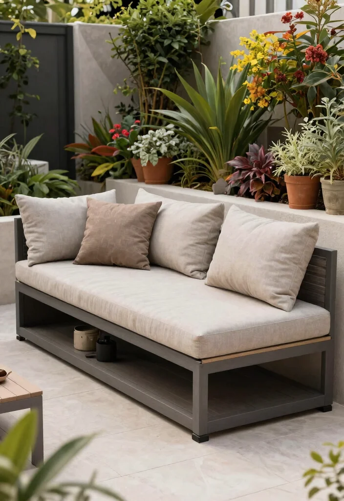 15 Outdoor Sofa Ideas That Hold Up Through Rain and Sun - 10. Multi-Functional Pieces 1