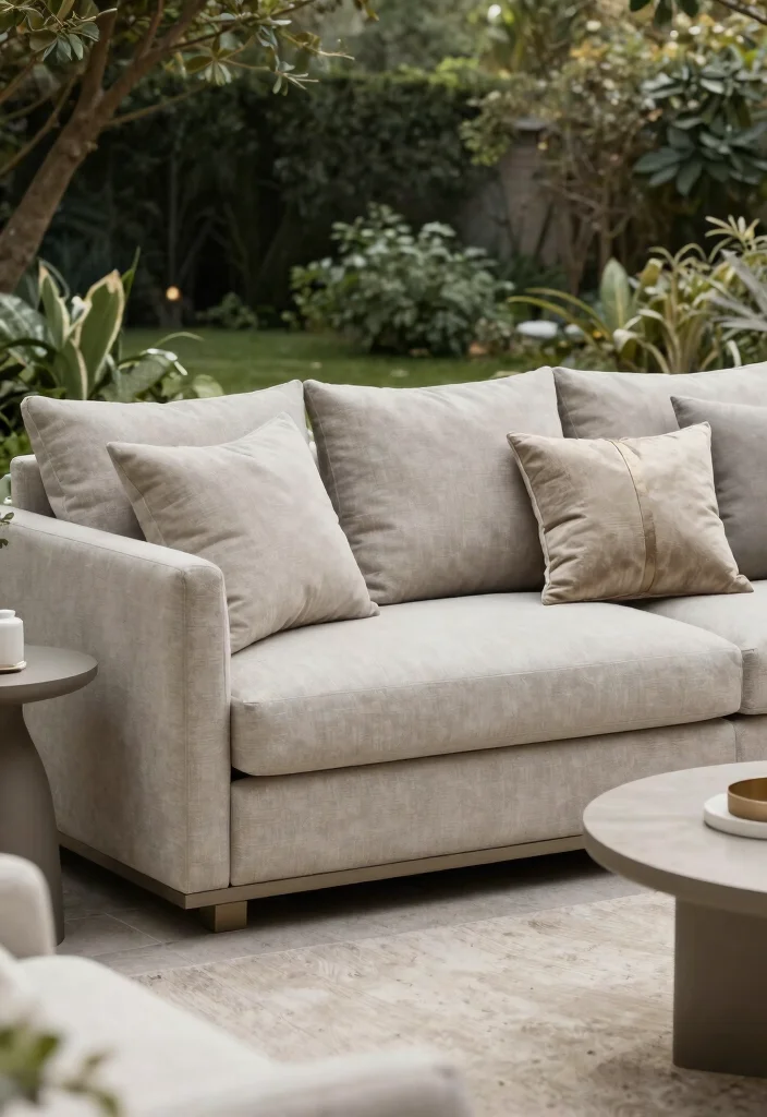 15 Outdoor Sofa Ideas That Hold Up Through Rain and Sun - 14. Effortless Elegance 1