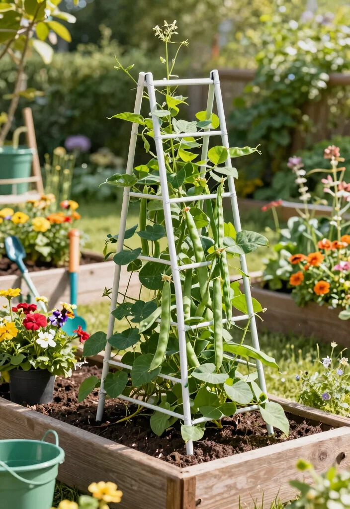 15 Raised Bed Trellis Ideas That Support Heavy Vines - 14. Foldable Trellis 1