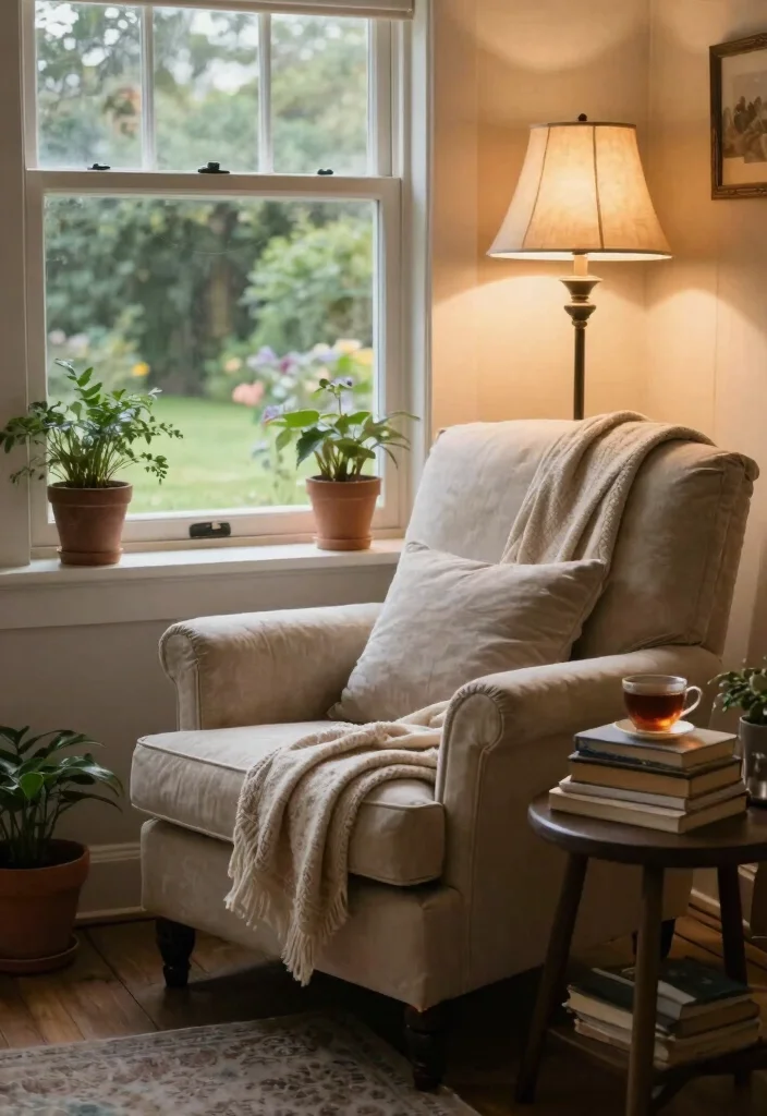 18 Farmhouse Bedroom Decor Ideas on a Budget That Feel Cozy Not Staged - 14. Cozy Reading Nook with Garden Views 1