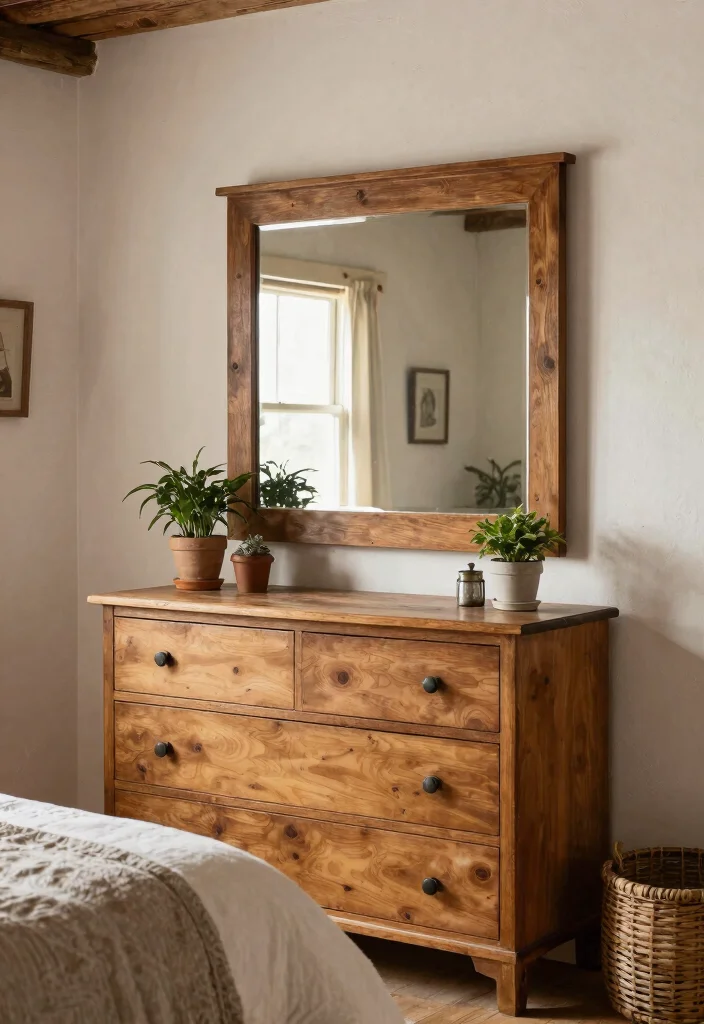 18 Farmhouse Bedroom Decor Ideas on a Budget That Feel Cozy Not Staged - 15. Rustic Mirrors for Depth 1