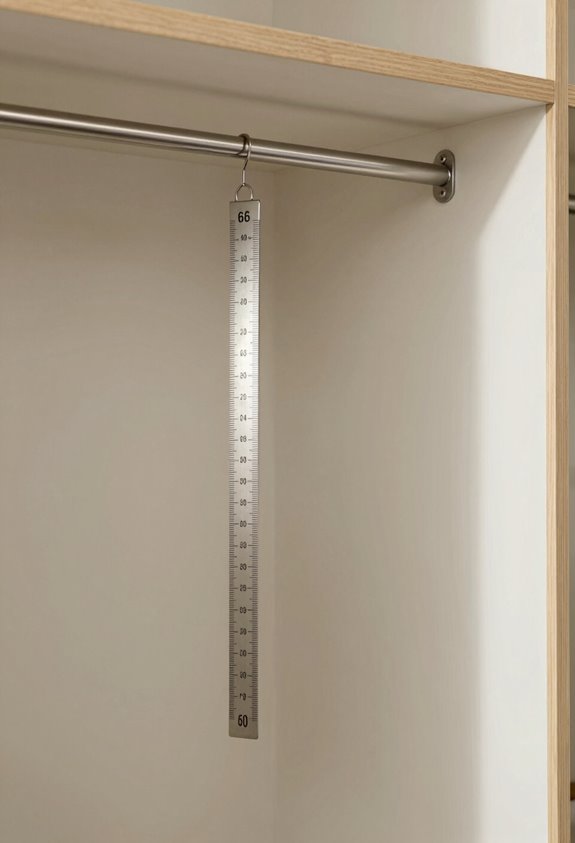 66 inch closet rod height optimal balance