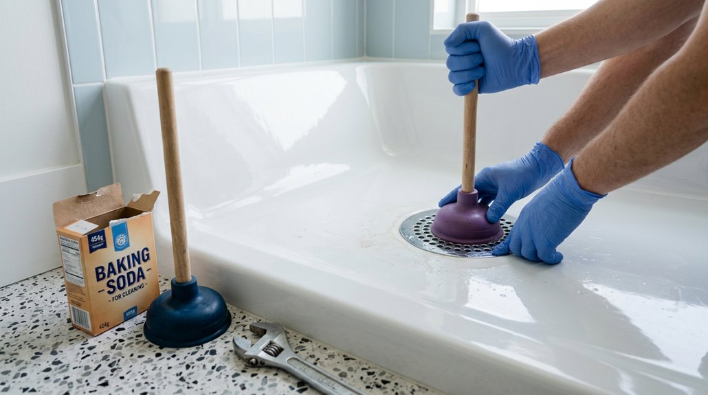 bathtub drain clog troubleshooting steps
