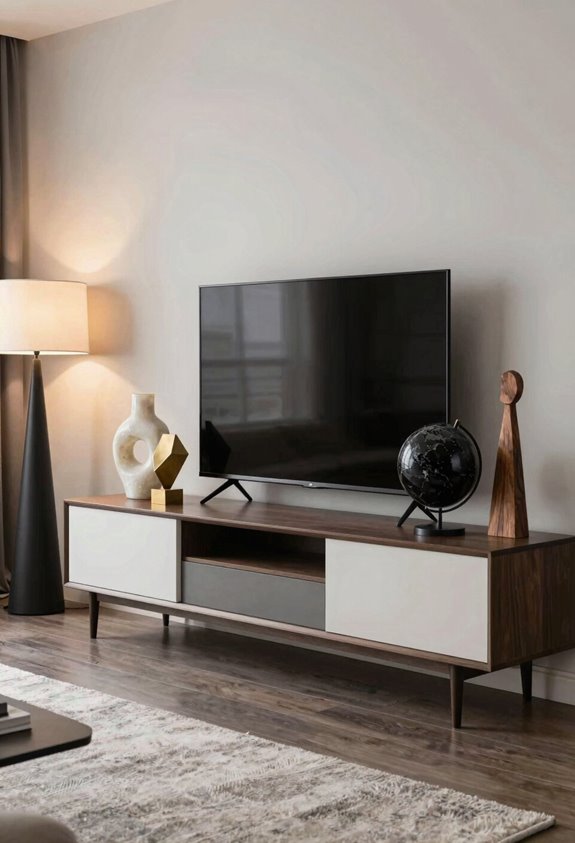 bold sculpture counters tv glare