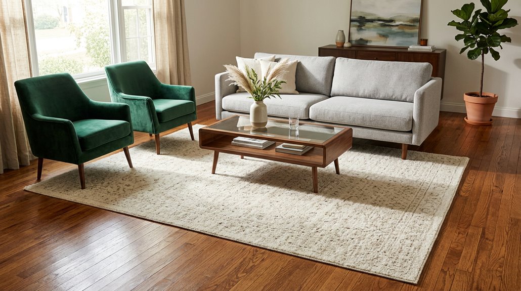 choosing the right living room rug size