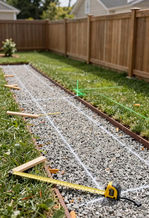 draw fence layout and measurements