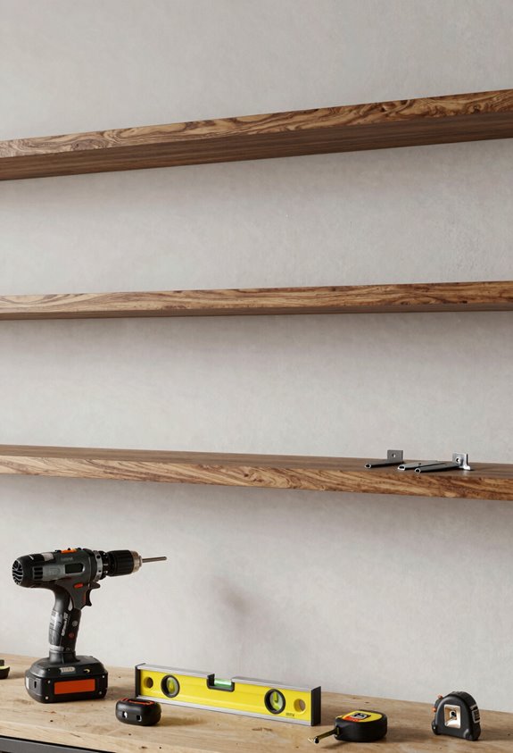 essential tools for wall shelving installation
