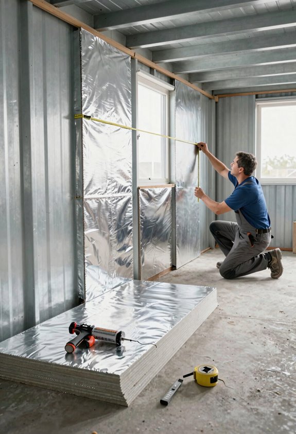 reflective and bulk insulation layering