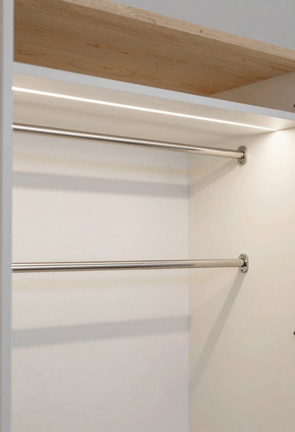 single vs double rod closet setup