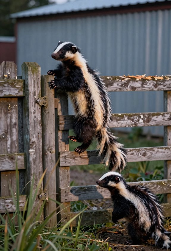 skunks climbing depends on species