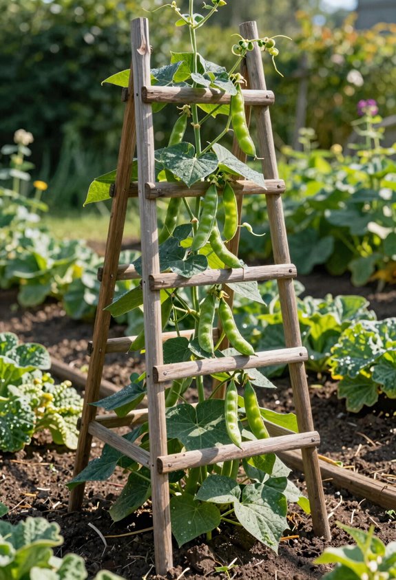 Do Beans Need a Trellis? 4 trellis by space budget
