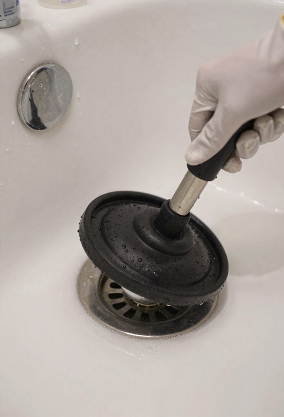 Why Won't My Bathtub Drain: 5 Easy Steps to Unclog It 4 wet the overflow plunge vigorously